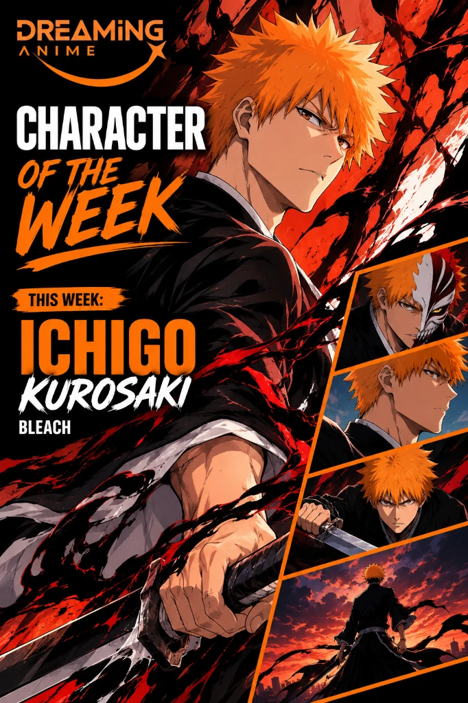 Dreaming Anime Character of the Week cover featuring Ichigo Kurosaki from BLEACH