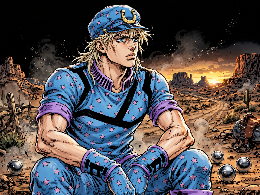 Johnny Joestar wallpaper from the first edition, widescreen landscape