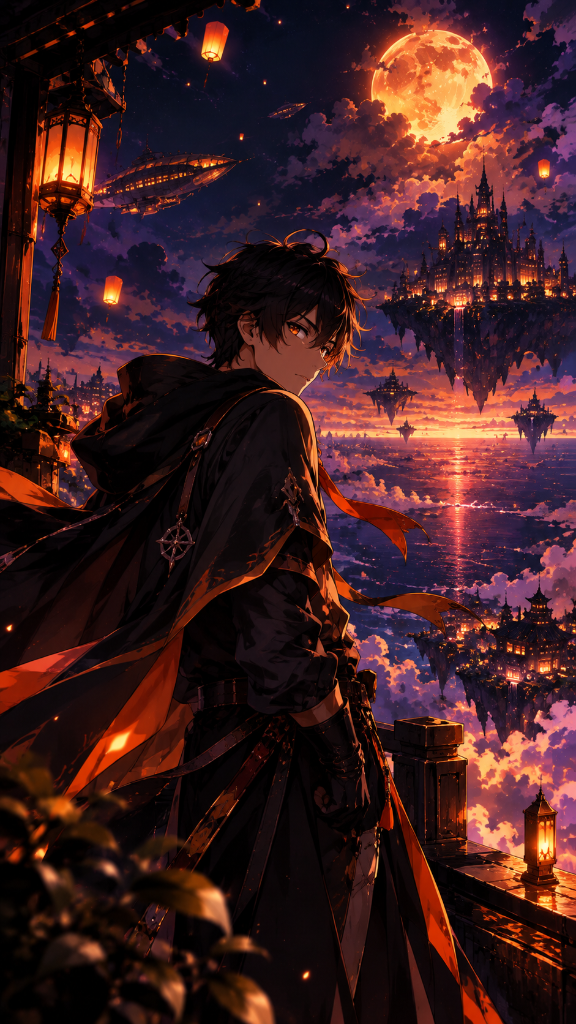 Moonlit Lantern Wanderer original anime wallpaper